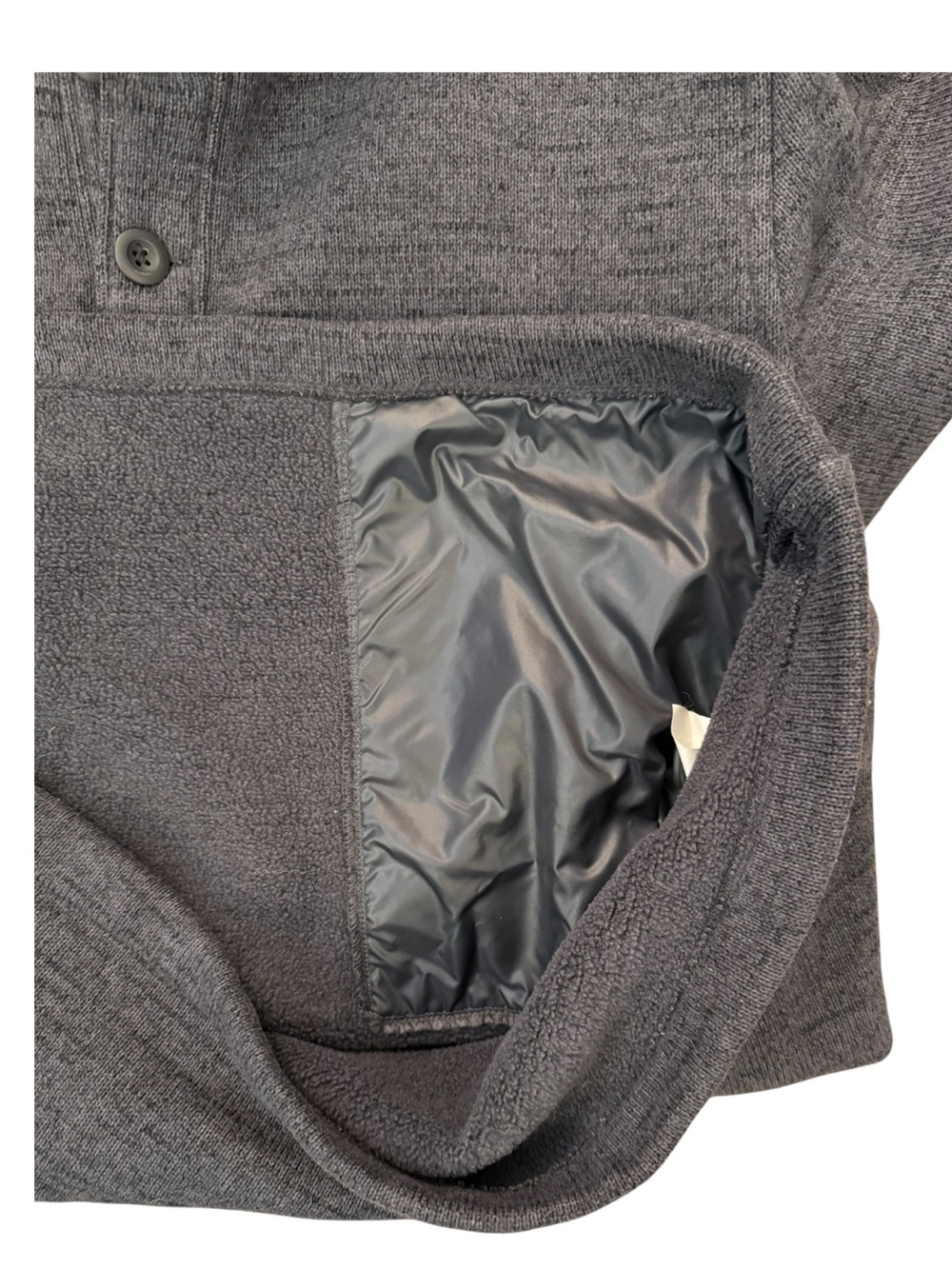 prAna Polartec Tri Thermal Threads Henley Large Charcoal Gray Pullover Outdoor - Picture 5 of 13